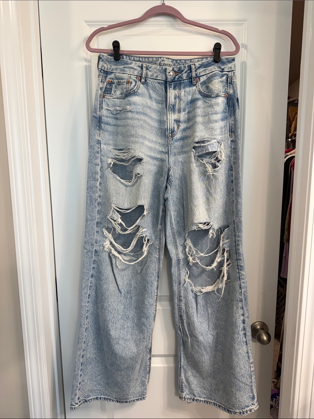 American Eagle Curvy Super High-Rise Baggy Wide Leg Jean